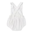 thumbnail image 4 of BRGZLK Newborn Baby Girls Boys Romper Summer 2026 Solid Color Sleeveless Backless Jumpsuit Infant Lightweight Comfortable Cotton Overalls Outfits White 12-18 Months, 4 of 5