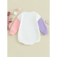thumbnail image 4 of Jxzom Infant Baby Boy Girl My First Easter Outfit 3 6 12 18 Months Bunny Ear Contrast Color Romper Crewneck Sweatshirt Bodysuit, 4 of 8