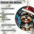 thumbnail image 4 of Affenpinscher Dog Ornaments Ceramic For Christmas, Stained Glass Ornaments Ceramic Christmas 2025, 4 of 7