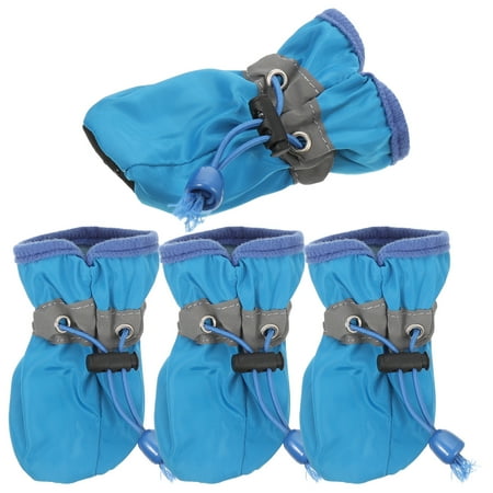 4 Pcs Small Dog Shoes Medium Size Dogs Rain Boots Puppy Paw Protector
