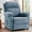 Chenille-Airy Blue, variant on Korser Manual Push Back Recliner Chair with Side Pockets,Recliner Chairs for Adults for Living Room,Small Recliners for Small Spaces,Linen,Dark Grey