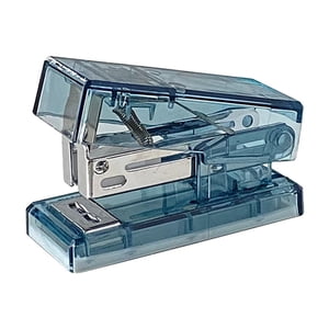 YIMWNYI Portable Transparent Mini Stapler, Lightweight Handheld with Ergonomic Grip, Strong Metal Mechanism for Home and Office Use, Compact Stapler for Easy Carrying and Efficient Performance