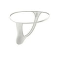 thumbnail image 2 of kpoplk Mens Lace Back Bikini Underpants Soft Pouch Enhancing G String Underwear White,M, 2 of 4