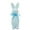 Light Blue, variant on Easter Flocked Bow Standing Bunny Figurine - Soft Simulated Plush Rabbit Ornament, Spring Home Decor for Mantel/Tabletop/Party, Adorable Easter Decoration for Indoor Outdoor Use, 9*3in, Orange