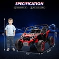 thumbnail image 5 of 2 Seater Ride On Car for Kids, 24V 4WD Electric Utv with Remote Control, Battery Powered Electric Off-Road Utv Toy with Led Lights and Music for Boys Girls 3+, 5 of 6