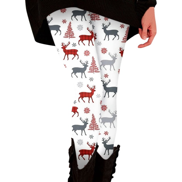 Gibobby Leggings deportivos mujer Leggings estampados cómodos informales para mujer Pantalones largos de yoga(Blanco,G)