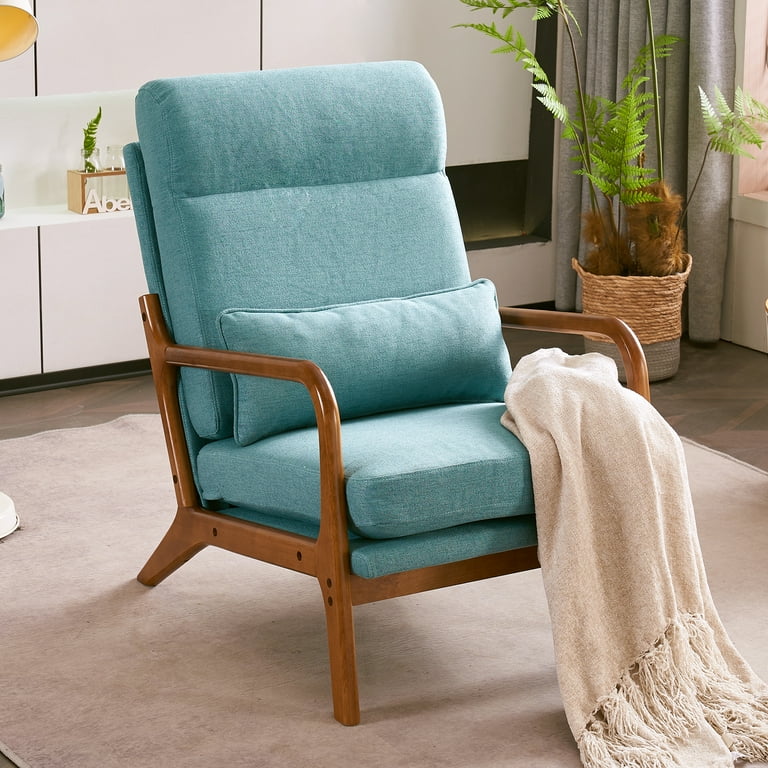 Winado Living Room Chairs Fabric Accent Chair Padded Armchair for Kitchen Leisure Bedroom and Reataurant Teal