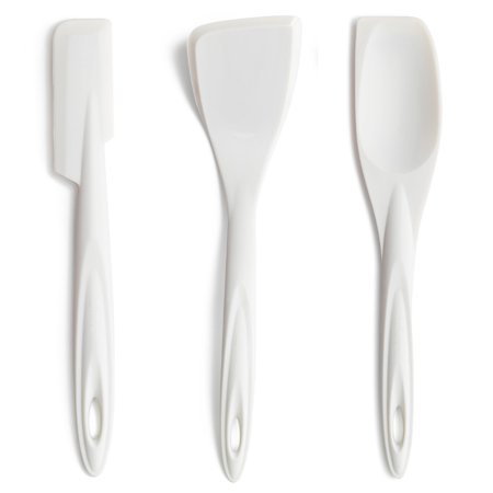 UPC 033504160123 product image for iSi Basics 3 Piece Silicone Slim Spatula, Turner, & Spoonula Set, White | upcitemdb.com