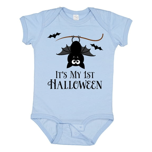 Inktastic 1st Halloween Bat Boys or Girls Baby Bodysuit