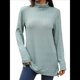 thumbnail image 1 of Camiseta Holgada de Larga con Cuello Alto y Estampado Geométrico de Jacquard para Mujer, Otoño e Invierno. Verde Oscuro XXL, 1 of 10