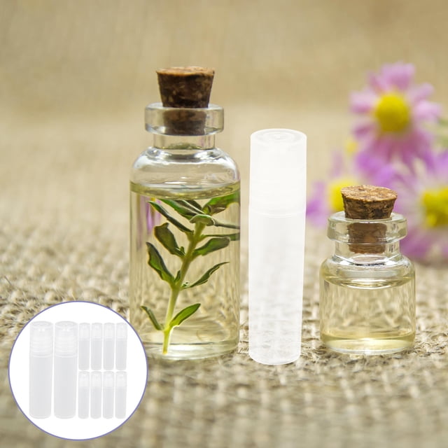 COSMOBETTY 10Ud Transparente De Perfume Con Rodillo Para Viaje Y Almacenaje De Esenciales
