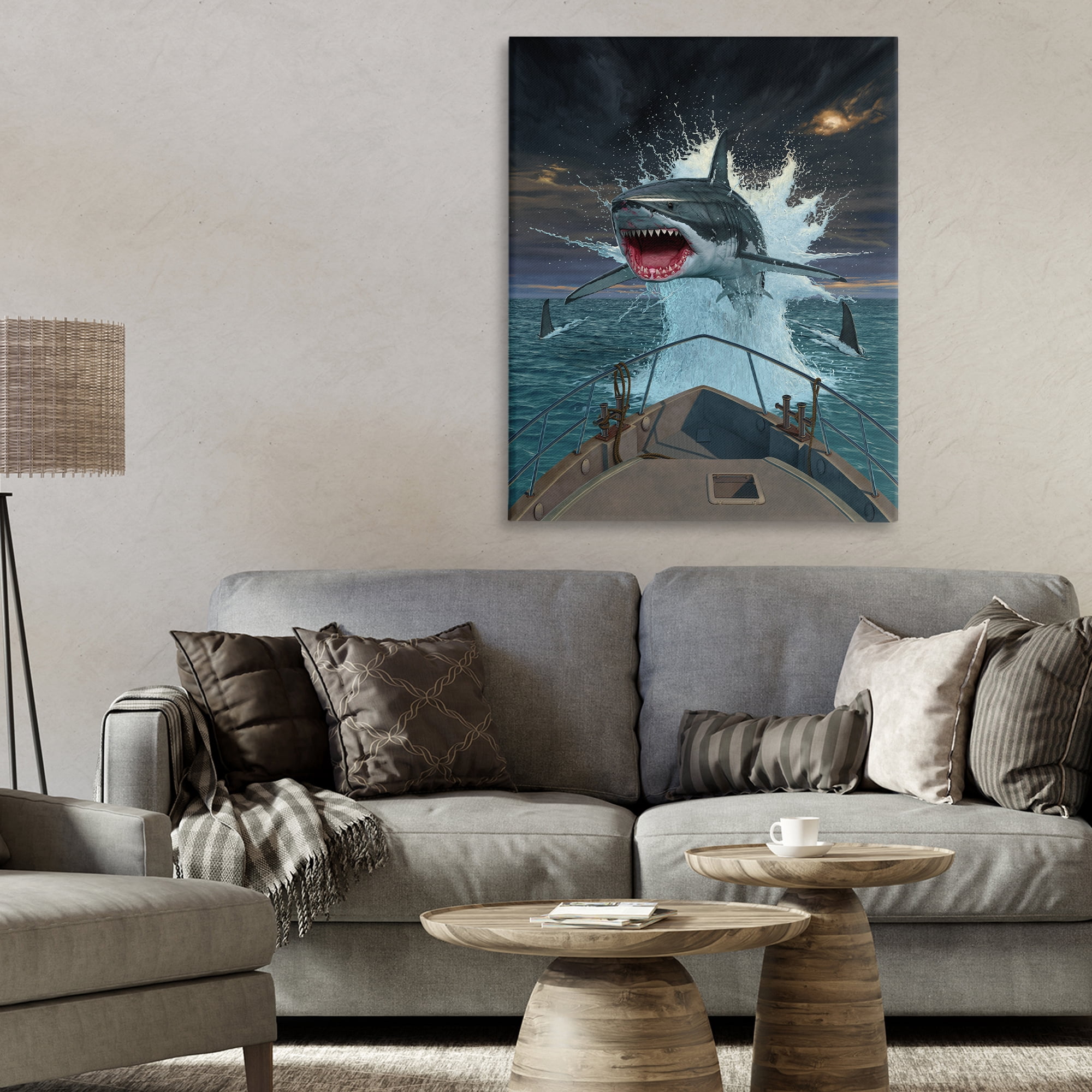 Stupell Industries Fish Out Of Water Canvas Wall Art, design by Vincent Hie
