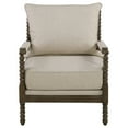 thumbnail image 3 of Blanchett Upholstered Bobbin Accent Chair Beige and Natural, 3 of 13