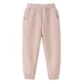 thumbnail image 2 of TZEWGL 3 Multi Packs Set Autumn Solid Elastic Waist Sweat Pants For Children Straight Bottoms Trousers For Girl size 6-7T, 2 of 4