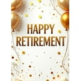 thumbnail image 5 of LUUFILx Happy Retirement Banner Backdrop Party Supplies Golden Balloons Decor Background Celebration Photography Props Decorations Event, 5 of 8
