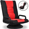 thumbnail image 1 of Gymax Chaise de Sol de Jeu Pliable Canapé Paresseux Pivotant à 6 Positions Réglables avec Accoudoir Rouge, 1 of 10