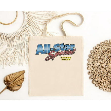 vintage ALL-STAR SPECIAL Waffle House Bag Short-Sleeve Tote Bag-TH7997