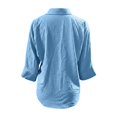 thumbnail image 4 of Button Down Shirt Collared 3/4 Sleeve Flowy Business Casual Shirts Dressy Work Travel Blouses, 4 of 5