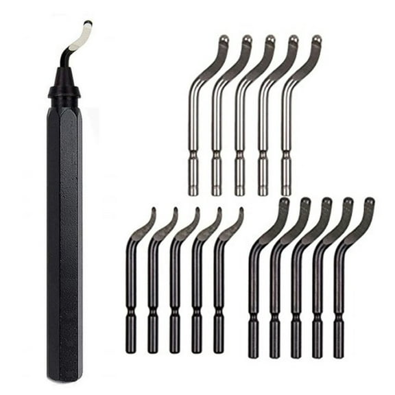 16 Pcs Rotary Deburr Blades Set Metal Repair Deburring Tool Kit for Wood Aluminum