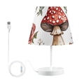 thumbnail image 2 of Clocks and Mushroom Desk Lamp 3 Color Modes LED Table Lamp Nightstand Reading Light for Bedroom Living Room, 2 of 8