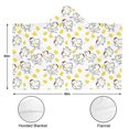 thumbnail image 3 of Wearable Blanket,White Chicken Yellow Chick Pattern Hooded Wearable Flannel Blanket for Adults & Teens,Winter Poncho Shawl Wrap Cape Cozy Anti-Pill,60"x80", 3 of 5