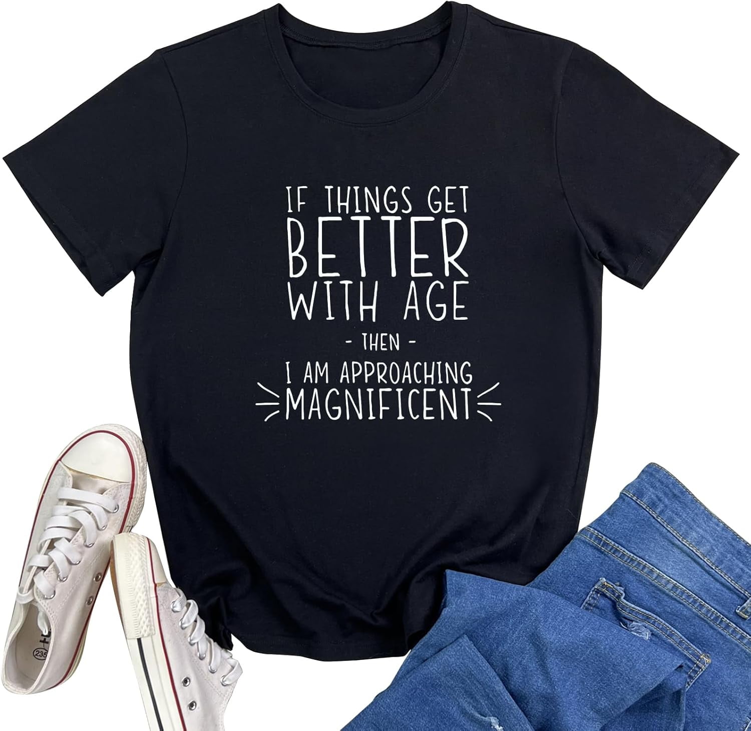 YITAN Women's Cute Graphic T-Shirt - Better Short Sleeve Tee Top