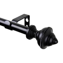 Home Window Decorative Palace Curtain Rod 48-84 inch - Black