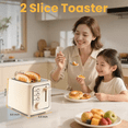 thumbnail image 3 of Maircle 2 Slice Toaster, Mini Bread Toaster With Extra Wide Slots,6 Browning Settings, Defrost/Cancel/Bagel Button For Bagels, Waffles, Bread, 3 of 10