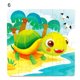 thumbnail image 2 of XM Culture - Juego de 24 piezas de rompecabezas con diseño de animales, tablero de densidad para entrenamiento de pensamiento lógico, juguete ensamblado, regalo de cumpleaños, 2 of 8