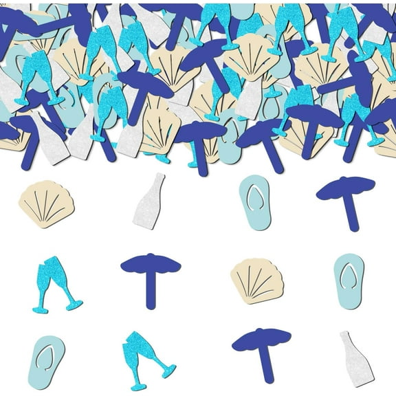 200Pcs Last Toast On The Coast Confetti, Coastal Bachelorette Scatter Wine Cup Shells Table Decoration Nautical Bachelorette Party Supplies for Bachelorette Bridal Shower Party Supplies