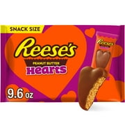Reese's Milk Chocolate Snack Size Peanut Butter Hearts Valentine's Candy, Bag 9.6 oz