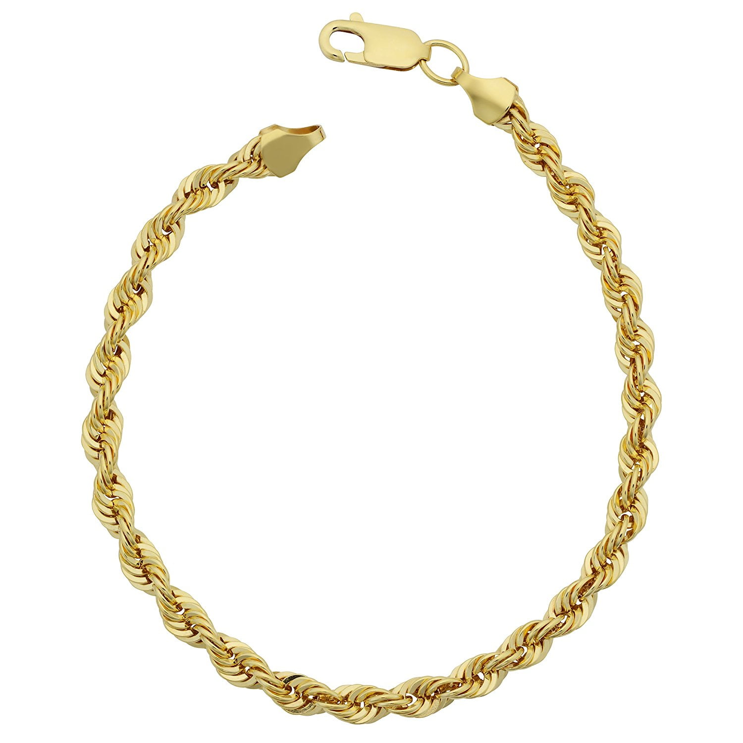 Jewelry Affairs - 14K Yellow Gold Filled Solid Rope Chain Bracelet, 4 ...