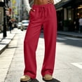 thumbnail image 7 of Women's Wide Leg Sweatpants with Pockets Elastic Waist Drawstring Casual Lounge Pants for Travel Sport & Daily Wear, 7 of 7