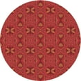 thumbnail image 1 of Ahgly Company Machine Washable Indoor Round Transitional Red Area Rugs, 7' Round, 1 of 7