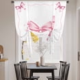 thumbnail image 3 of Valentine's Day Tie Up Curtains for Windows, Balloon Window Shades, Pink Bowknot Ribbon Modern Minimalist Art Kitchen Window Treatments Roll Up Curtain for Basement/Nursery 52"x45", 3 of 8