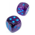 thumbnail image 3 of Nocturnal Nebula Luminary Dice with Blue Pips D6 30mm (1.18in) Pack of 2 Wondertrail, 3 of 3