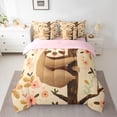 thumbnail image 2 of Castle Fairy Cartoon Sloth Twin Bedding Sets 7-Piece for Kids Teens,Kawaii Flowers Animal Bedding Comforter Set Microfiber,Dreamy Princess Breathable Sheet Sets,Luxury Bedroom Decor,Reversible, 2 of 8