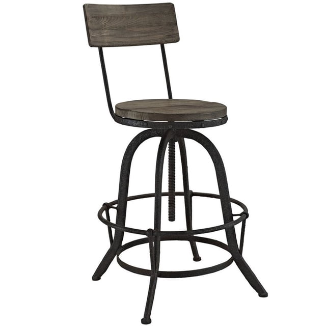 LexMod Procure Wood Bar Stool, Brown