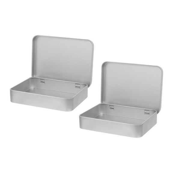 PBPBOX Clutter Organizer Tinplate Case with Lid for Gifting and Home Storage 2Pcs