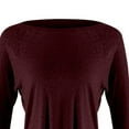 thumbnail image 5 of XPMWRP Long Sleeve Workout Tops for Women Hem Loose Crewneck Athletic Gym Shirts Soft Running Yoga Tee Tops Red M, 5 of 5