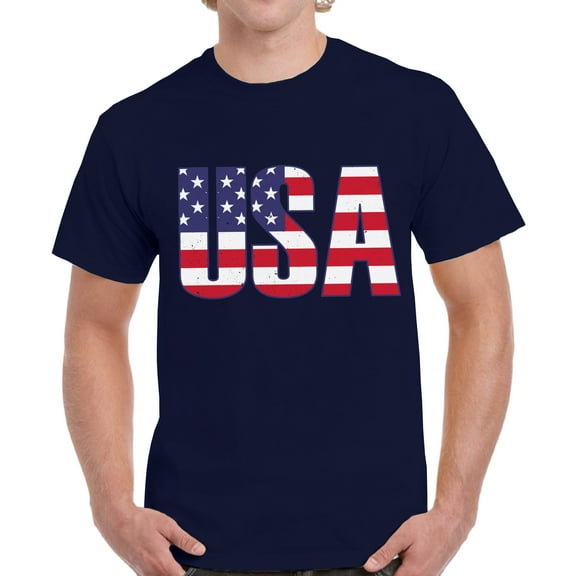 USA Shirts for Men - Patriotic Graphic Tees - American Flag 4th of July BBQ Party Celebrate Independence Day