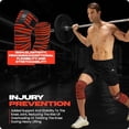 thumbnail image 4 of Special Essentials 2 Pack Knee Wraps with Strap For Men & Women - Flexible Support for Weightlifting, Powerlifting, Squats, Leg Press, and Cross Training, 4 of 6