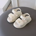 thumbnail image 2 of Zanarzt Beach Sandals for Girls Unisex Kids Summer Sandals Comfort Anti Slip Open Toe Adjustable Walking Beach Shoes White,US 10, 2 of 7
