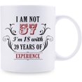 thumbnail image 2 of 57th Birthday Gifts for Women Men - I''m Not 57 I''m 18 with 39 Years of Experience Mug - 57 Year Old Present Ideas for Wife, Husband, Mom, Dad, Sisters, Brothers, Friends, Coworkers - 11 oz, 2 of 6