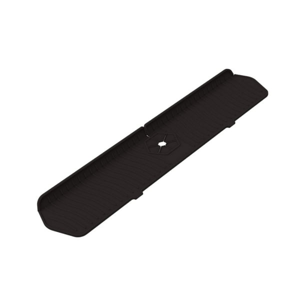 Protector absorbente para grifo grande, antideslizante, reutilizable, para fregadero de cocina negro