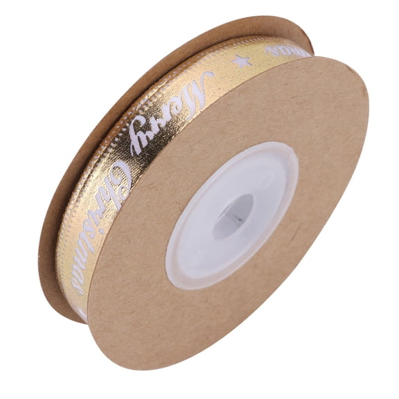FENGGUIQU DIY Ribbons Decor Golden Polyester 1 Set for Wrapping and Crafts