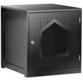 thumbnail image 3 of Favory Cat Litter Box Enclosure Furniture, Modern Hidden Cat Litter Box Enclosure, Sturdy Wooden Night Stand & Cat House Side Table, Easy Assembly, Fit Most of Litter Box,Black, 3 of 8