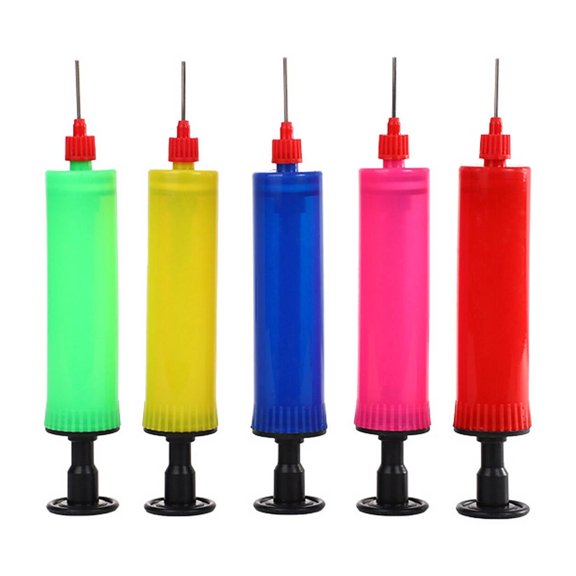 FACEGA 5Pcs Balloon Pump Compact Manual Inflator for Balloons,Portable Handy Balloon Inflator for Celebrations,Multicolor