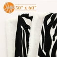 thumbnail image 5 of Mocassi Couverture Réversible Imprimée en Sherpa Toutes Saisons Parfaite pour Se Détendre 50 x 60 Pouces Zebra Sherpa, 5 of 5