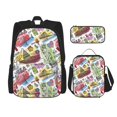 thumbnail image 1 of Disketp America Landmarks1 Mochila Estampada de Gran Capacidad con Lonchera y Estuche, Set de 3 Piezas para Estudiantes, 1 of 7